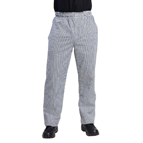 Whites Unisex Vegas Chefs Trousers Black and White Check L - Catering ...